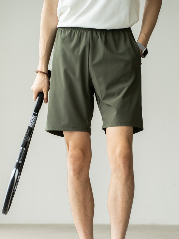 速乾透氣網孔五分褲男士2025夏季涼感運動休閒短褲