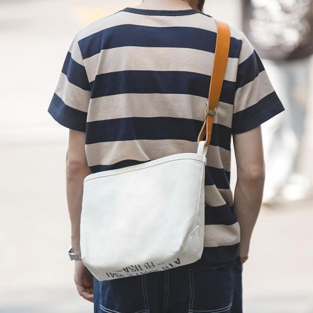 美式子母做舊印花工具包阿美咔嘰簡約斜挎包男-Retro's Wear