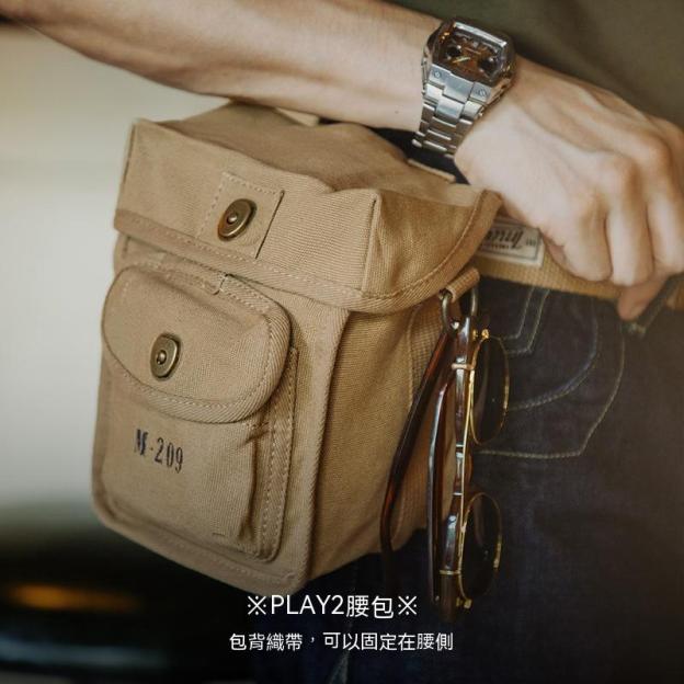 美式復古M209戰術斜挎包戶外帆布單肩手提磁扣方形腰包-Retro's Wear