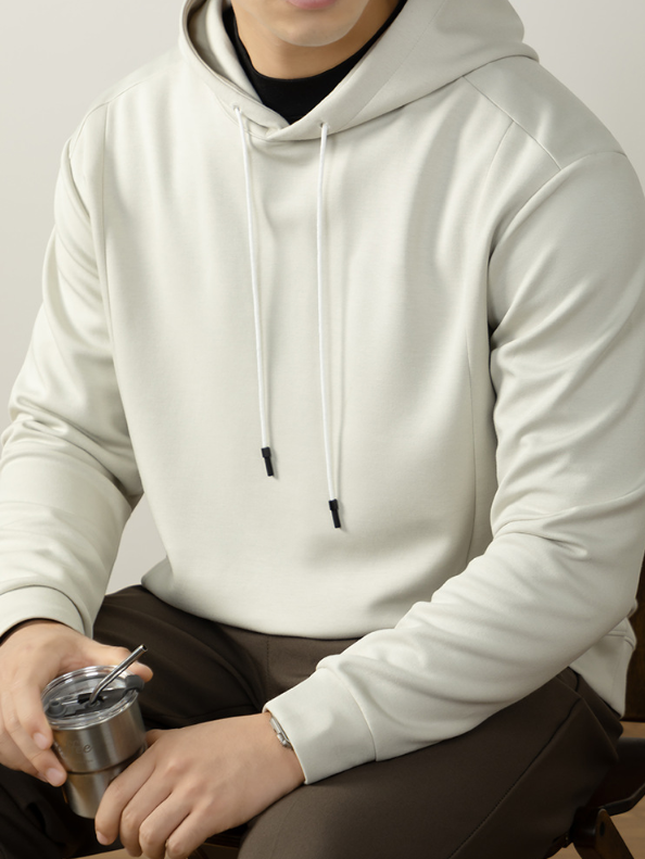 【垂墜感強親膚】320克重磅莫代爾雲感棉質連帽衫男士長袖寬鬆版型秋冬外套