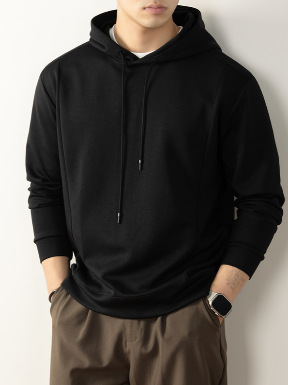 【垂墜感強親膚】320克重磅莫代爾雲感棉質連帽衫男士長袖寬鬆版型秋冬外套