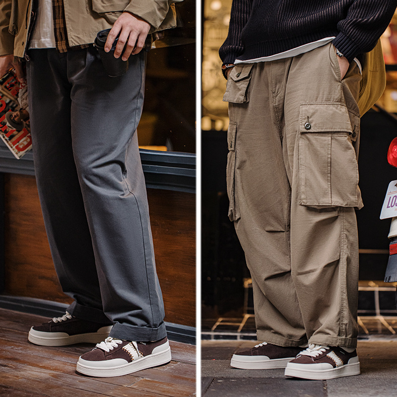 春季新款棒球設計男鞋平底休閒鞋厚底增高潮流復古百搭板鞋