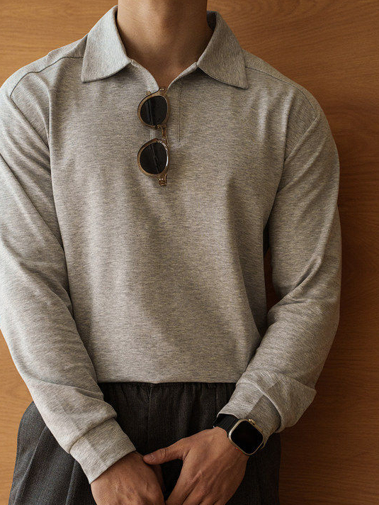 【都市轻旅】莱赛尔棉柔和亲肤POLO衫男2026春季新款休闲长袖上衣