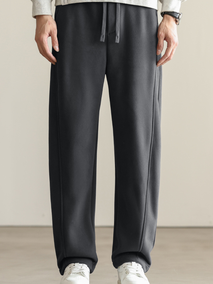 秋冬季寬鬆運動衛褲男士2025秋季美式高街直筒垂感男褲子