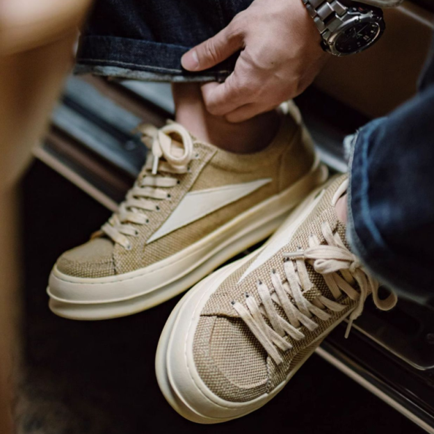 男士板鞋小眾厚底增高百搭潮鞋子美式高街復古做舊休閒帆布鞋