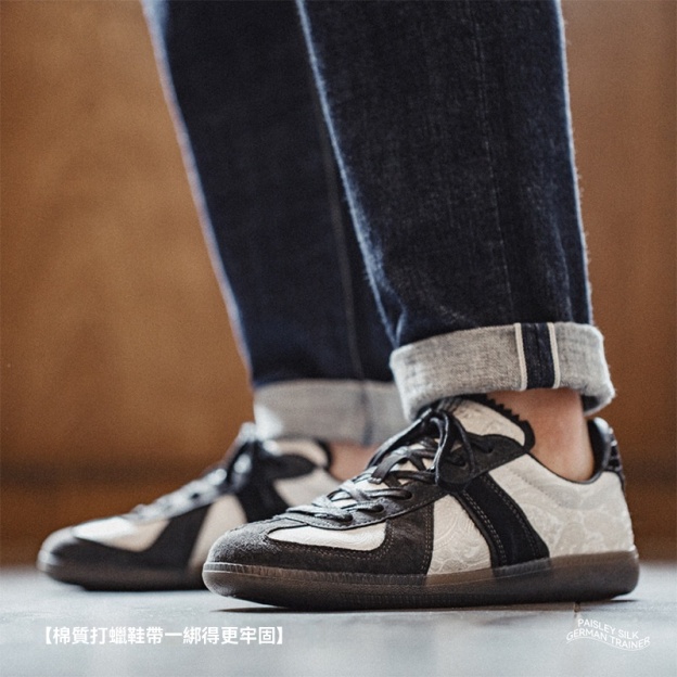 絲綢德訓男夏季新款小眾復古國潮風休閒運動百搭平底低幫板鞋-Retro's Wear