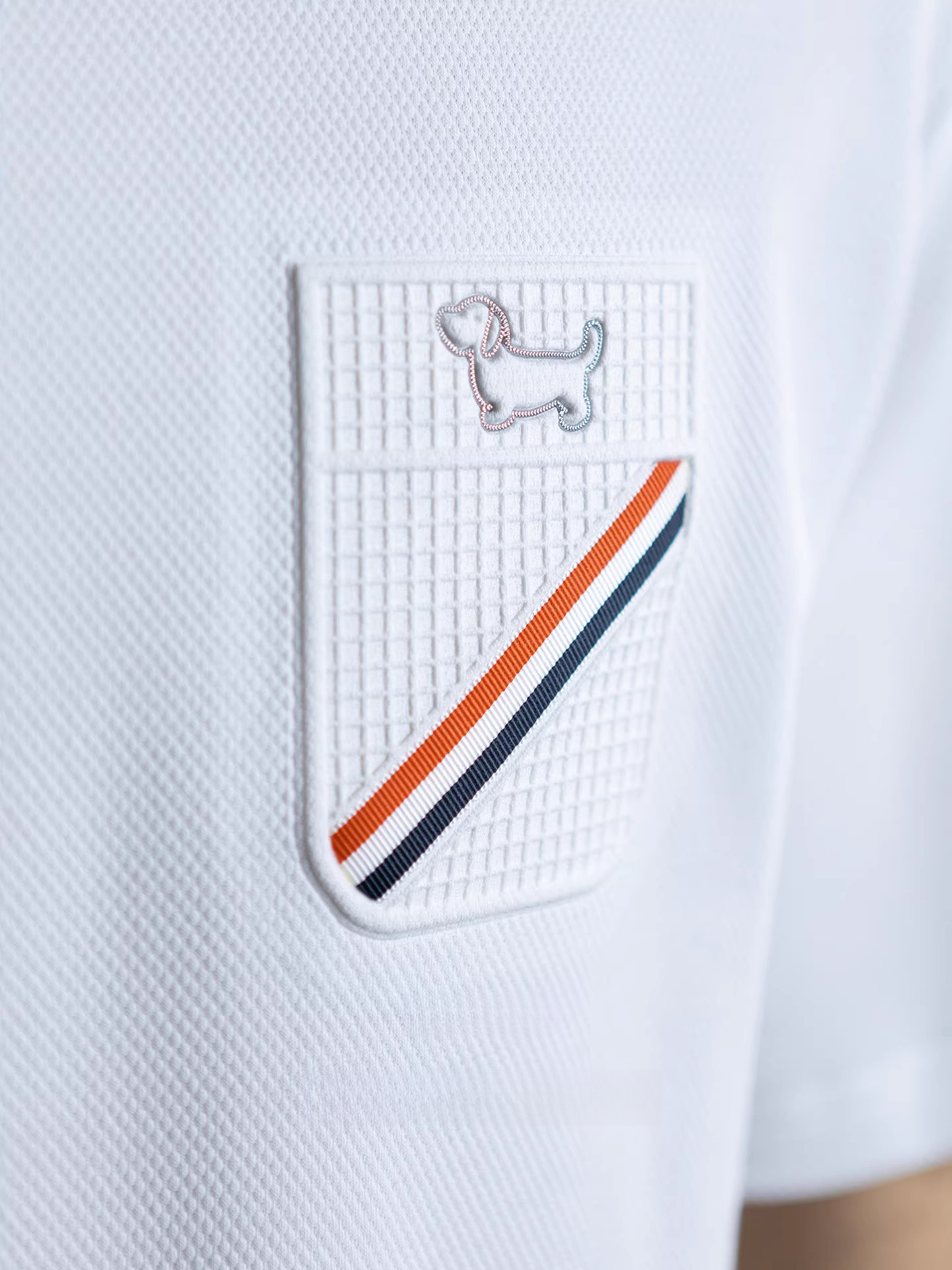 【撞色貼布袋】親膚棉感短袖t桖男夏季新款小狗修身圓領半袖上衣