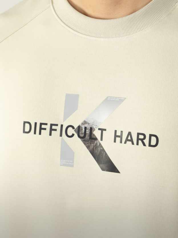 高端340G重磅秋田細紋插肩袖衛衣男士春秋寬鬆休閒字母印花打底衫