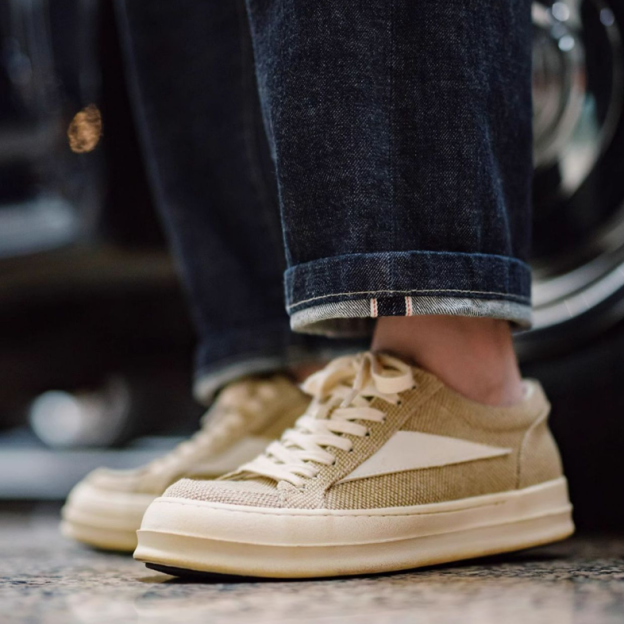 男士板鞋小眾厚底增高百搭潮鞋子美式高街復古做舊休閒帆布鞋