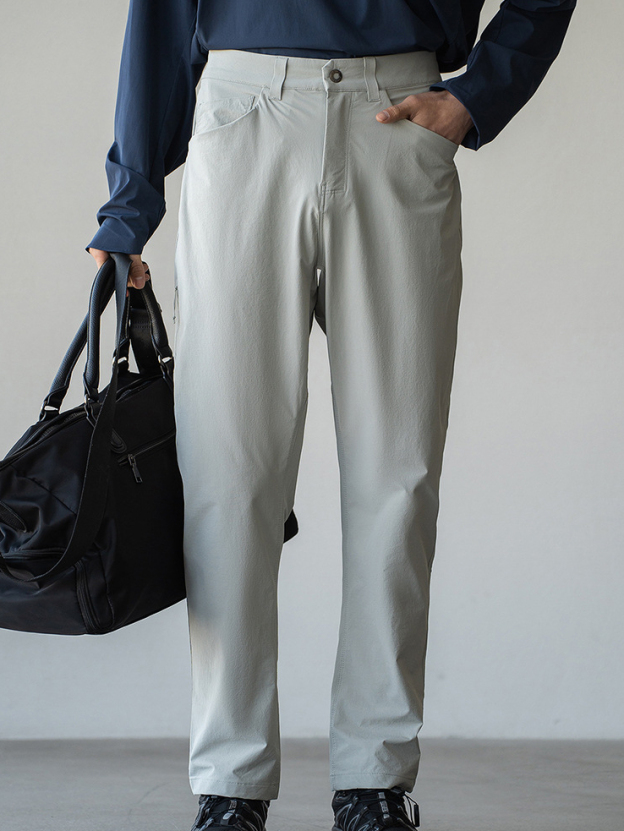 通勤防水速幹西褲男士春夏季四面彈力休閒長褲