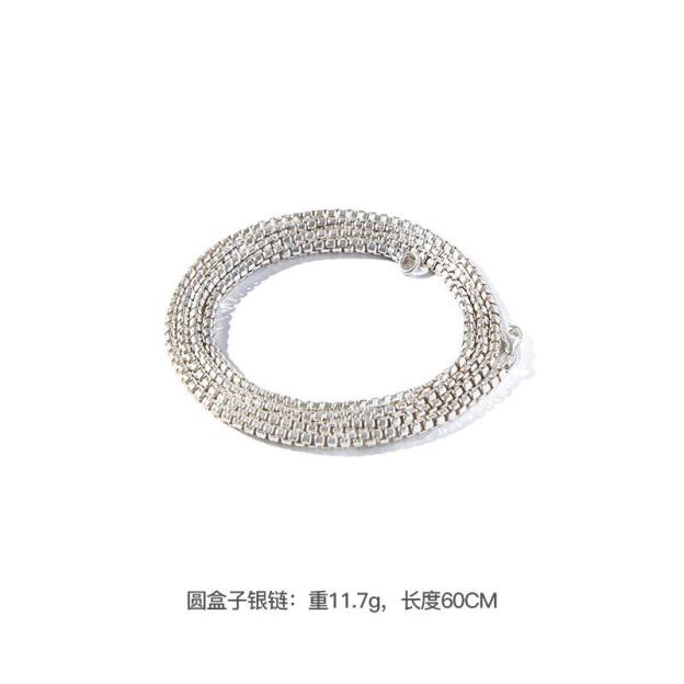 馬登工裝可樂瓶蓋925銀項鏈子ins簡約街頭嘻哈吊墜男女潮-Retro's Wear