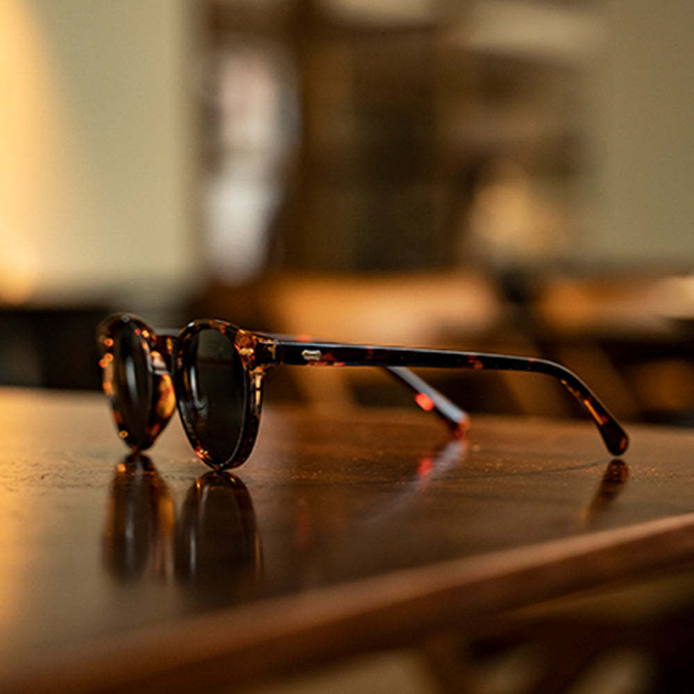 常春藤圓框眼鏡防藍光墨鏡板材眼鏡架-Retro's Wear