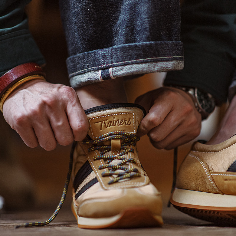 秋冬新款慢跑潮鞋男休閒運動德訓鞋透氣低幫百搭復古阿甘鞋-Retro's Wear