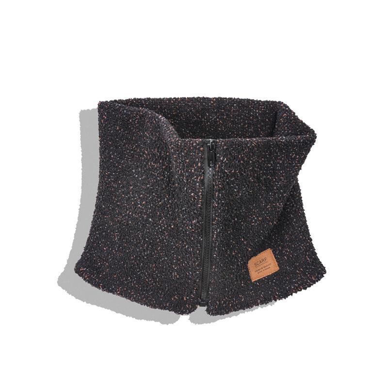 印第安納瓦霍半邊絨圍脖保暖戶外拉鏈脖套圍巾男冬-Retro's Wear