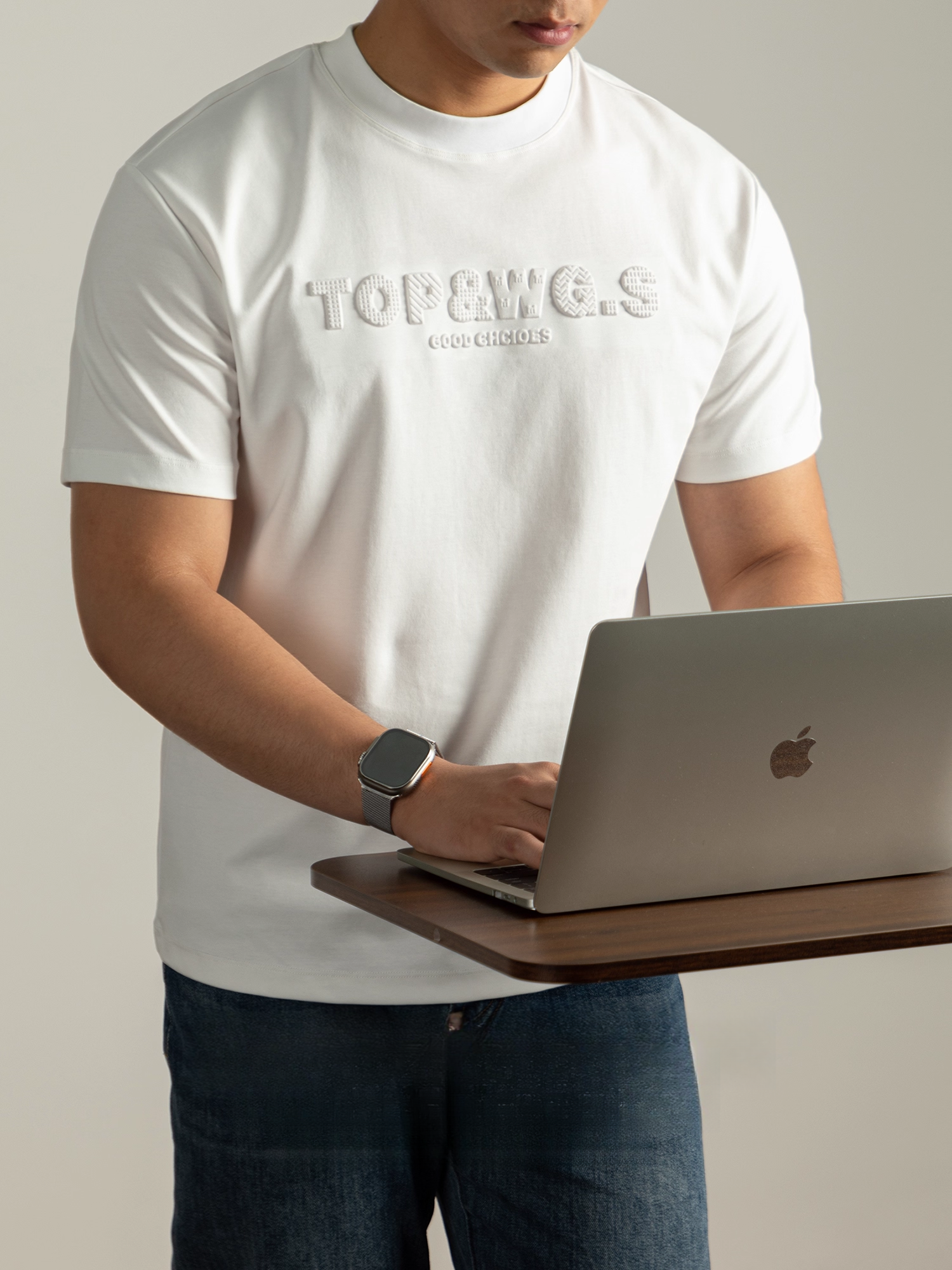 液氨冷感絲光棉短袖T恤男夏季涼感圓領半袖抗菌防蟎3D立體壓花潮