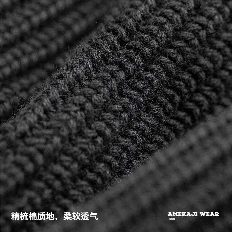 馬登工裝黑色保暖毛線帽頭套針織帽子面罩男秋冬-Retro's Wear