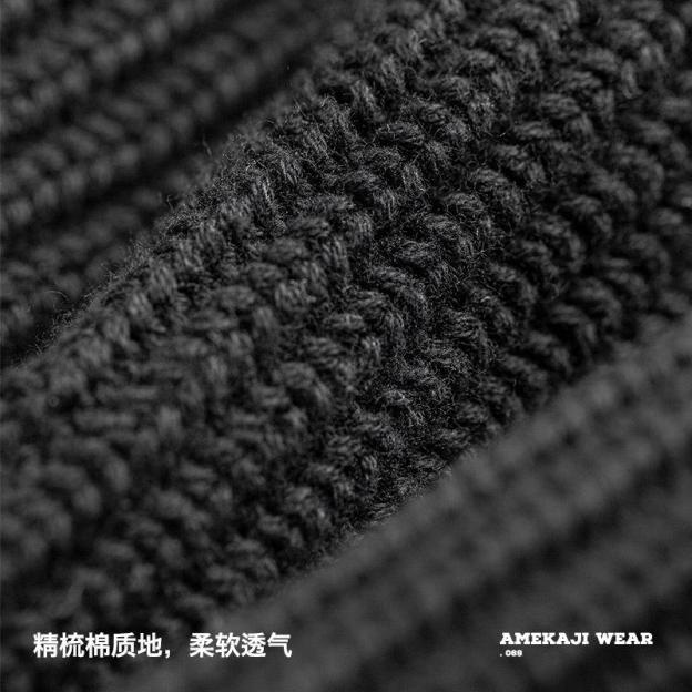 馬登工裝黑色保暖毛線帽頭套針織帽子面罩男秋冬-Retro's Wear