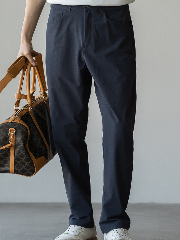 通勤防水速幹西褲男士春夏季四面彈力休閒長褲