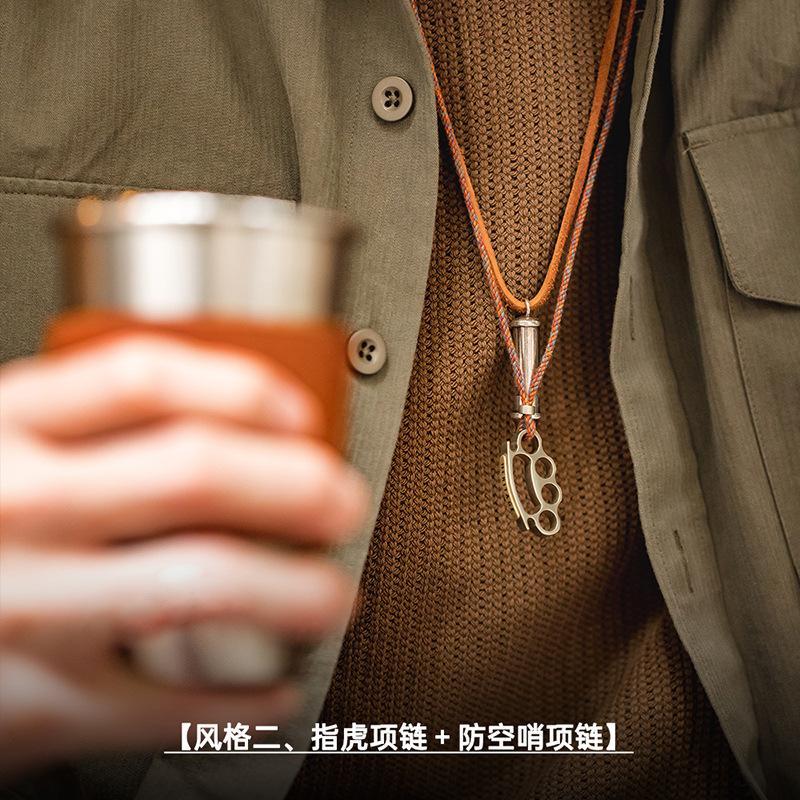 拳擊指虎鑰匙扣硬漢風黃銅掛件手鏈飾品男-Retro's Wear