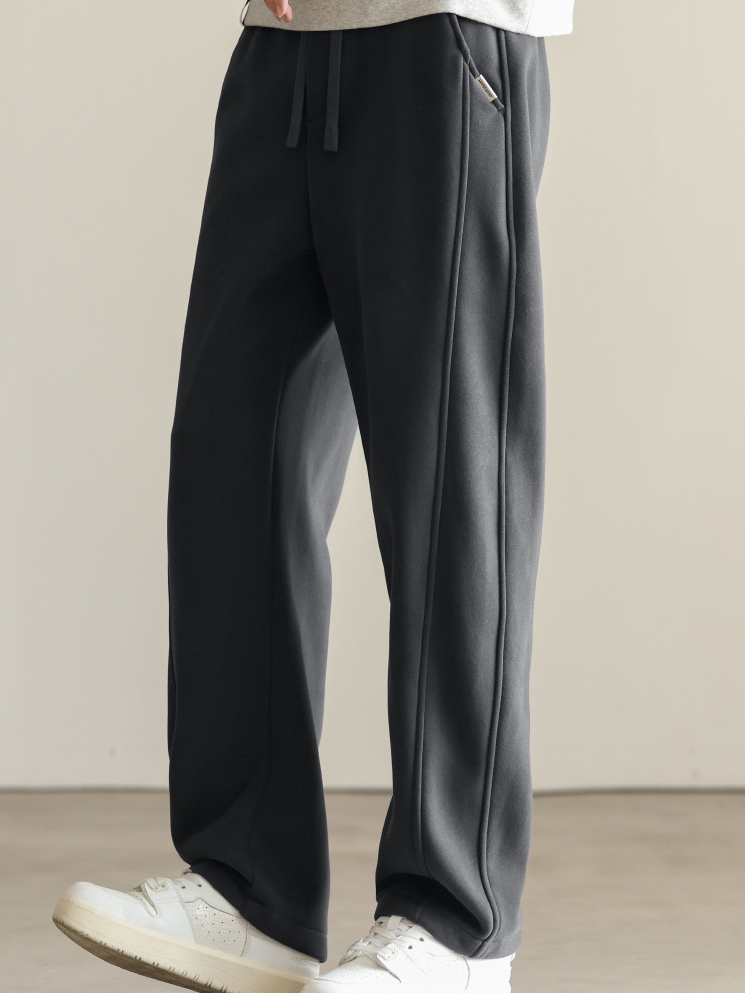 秋冬季寬鬆運動衛褲男士2025秋季美式高街直筒垂感男褲子