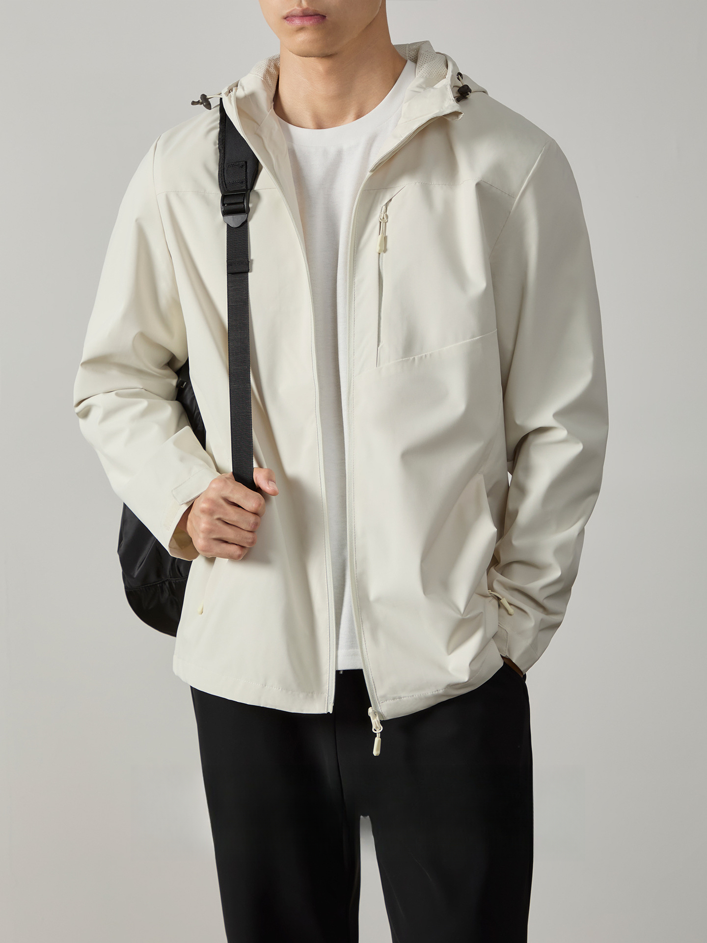 【三防科技】登山鎖溫防寒防水連帽夾克外套男秋冬通勤耐磨衝鋒衣