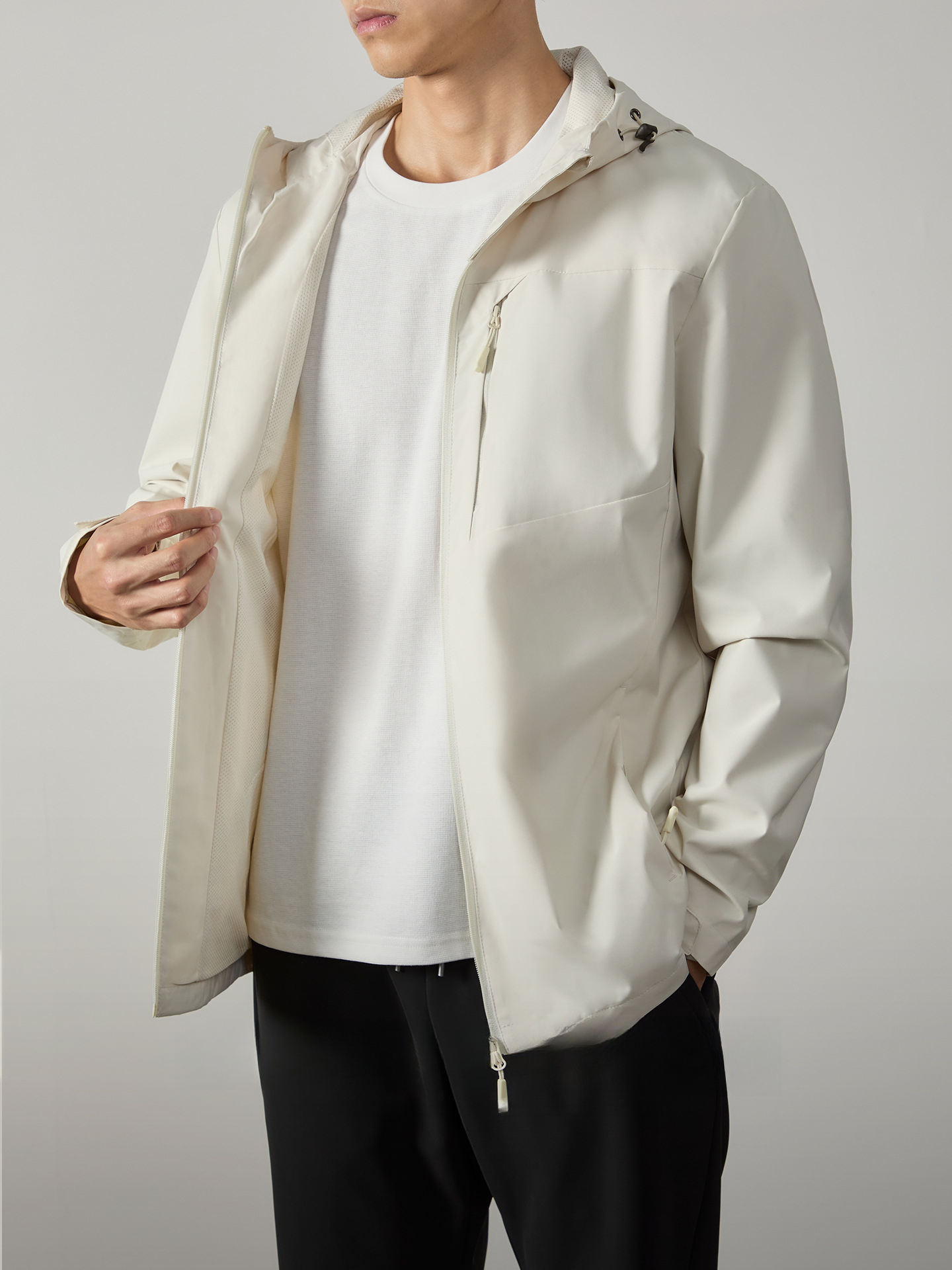 【三防科技】登山鎖溫防寒防水連帽夾克外套男秋冬通勤耐磨衝鋒衣