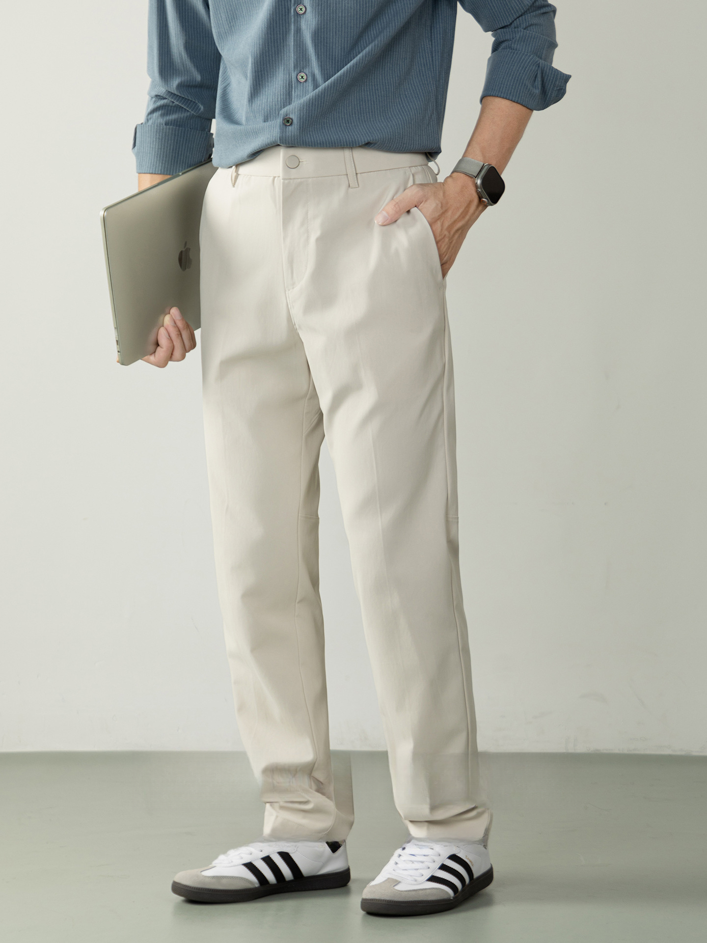 垂順有型！免燙易打理！高奢商務直筒西褲男士長褲高級感休閒通勤