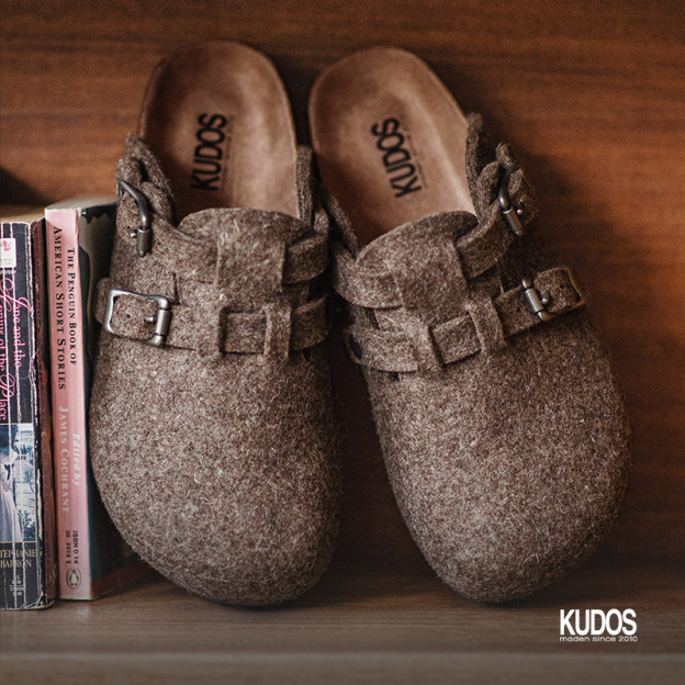 马登工装 羊毛毡穆勒鞋秋冬加厚新款男休闲一脚蹬外穿软木底包头半拖鞋-Retro's Wear