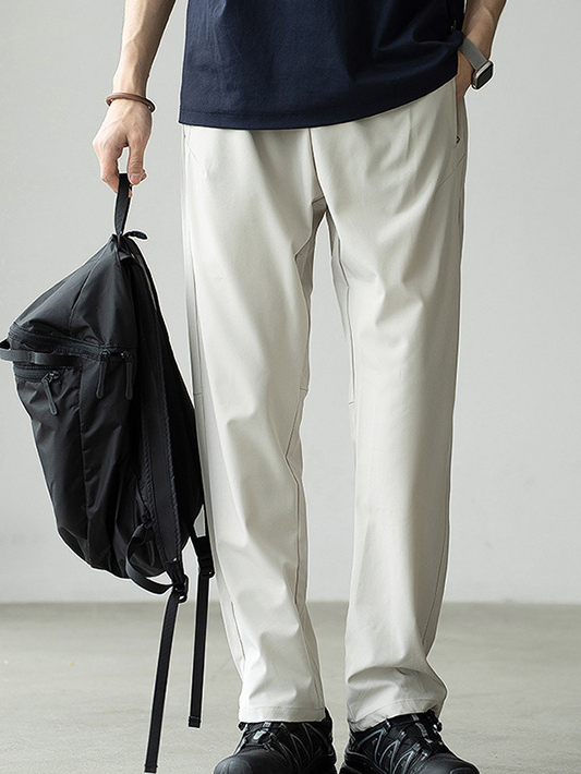 零感三防Teflon四面彈透氣休閒褲男士2025夏新款戶外涼感速乾長褲