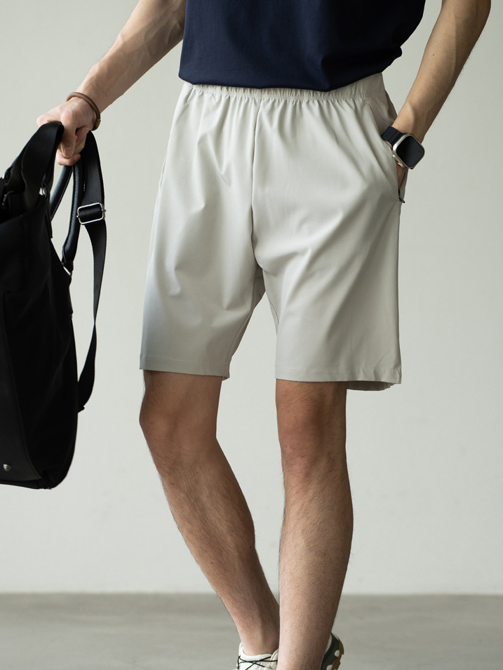 速乾透氣網孔五分褲男士2025夏季涼感運動休閒短褲