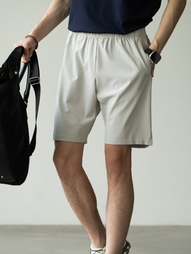 速乾透氣網孔五分褲男士2025夏季涼感運動休閒短褲