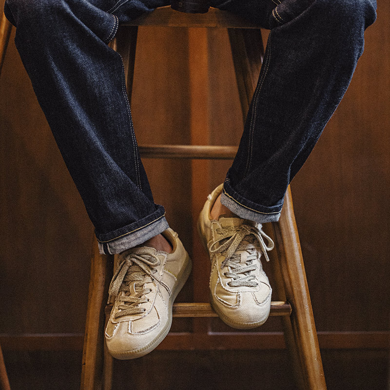 復古荒漠沙丘德訓鞋小眾帆布休閒運動輕便軟底板鞋男夏-Retro's Wear