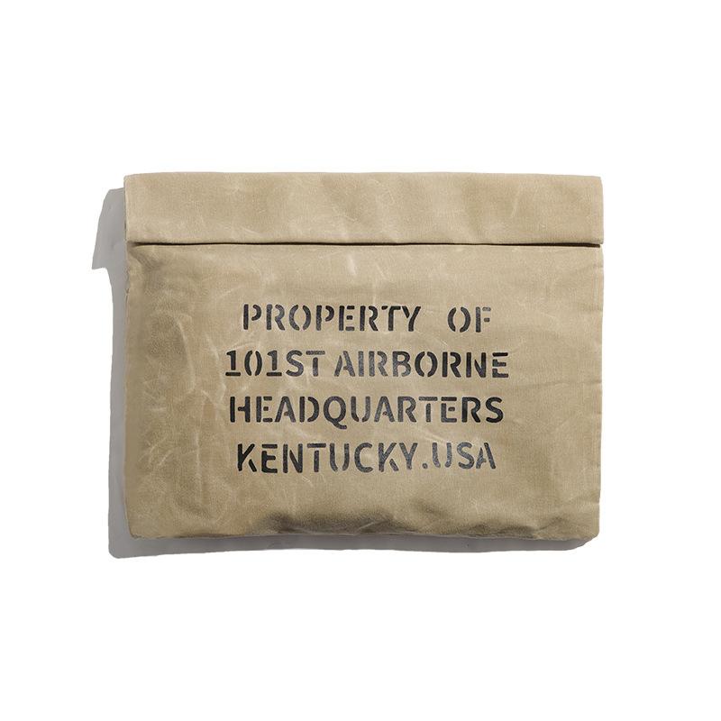 馬登工裝油蠟帆布手抓拿包阿美咔嘰公文休閑郵差信封文件包男-Retro's Wear