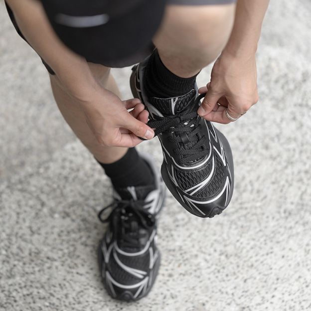 MRA機能慢跑鞋網面鞋男2025新款夏季透氣網鞋薄款運動休閒潮鞋子