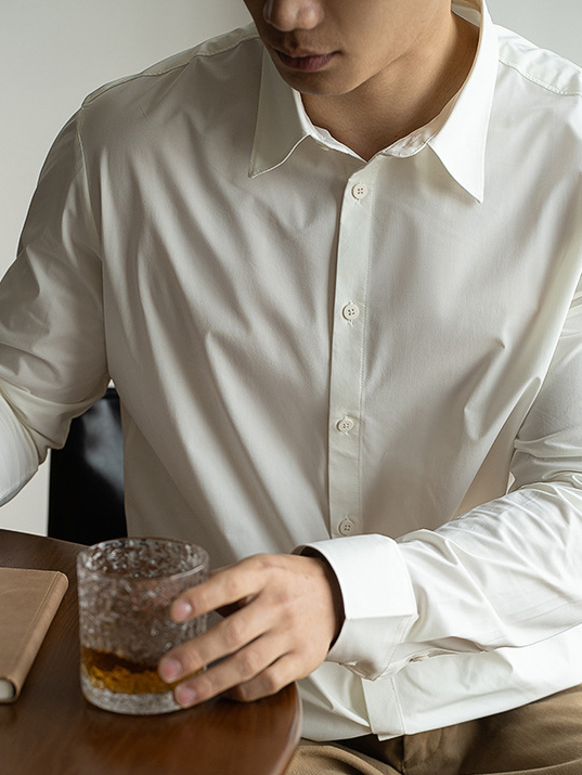 100G輕量化無痕0壓感四面彈長袖男2025春商務新款