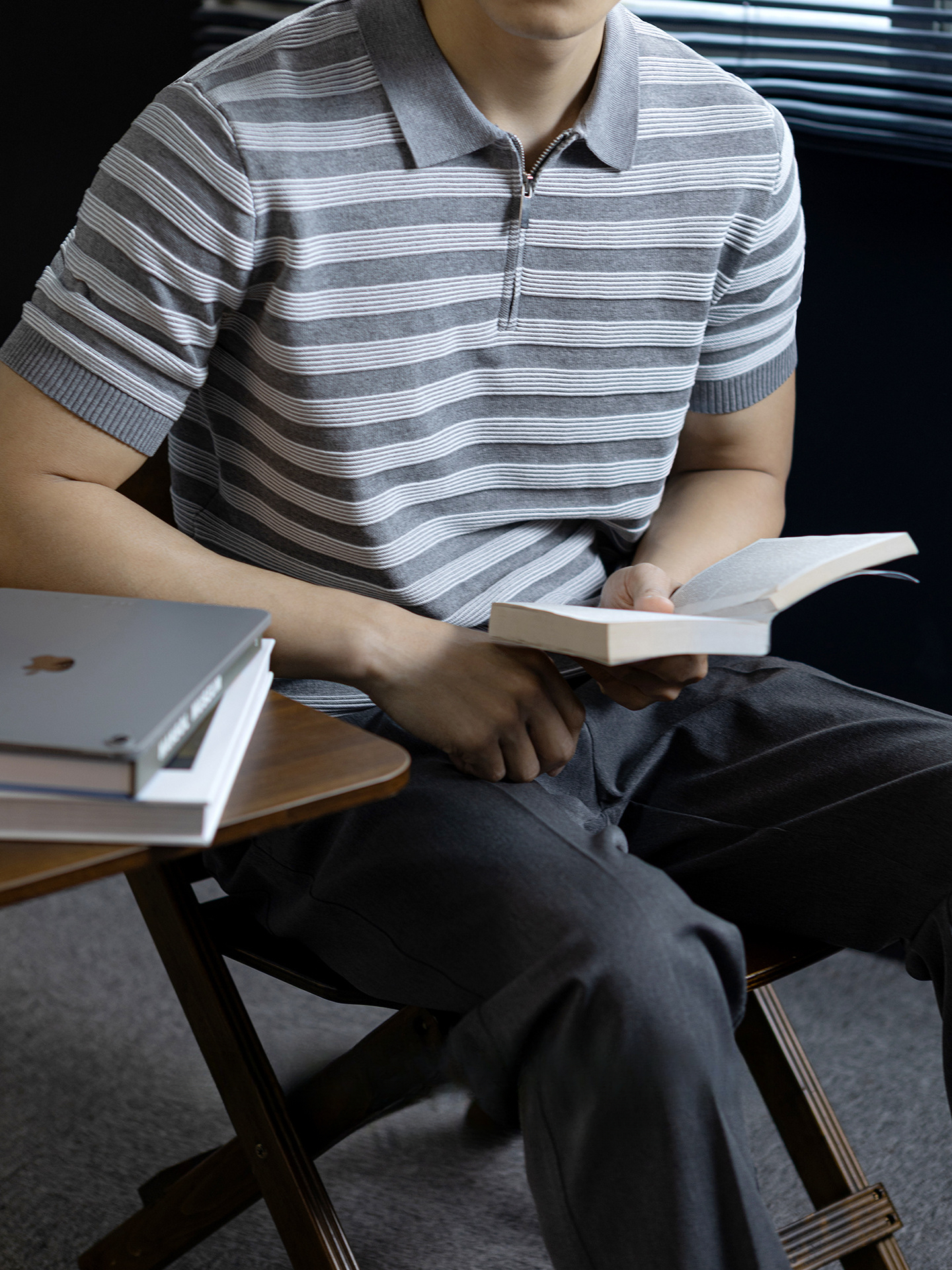 輕奢復古！經典海魂衫短袖t桖男士薄款涼爽透氣休閒polo衫半拉鍊