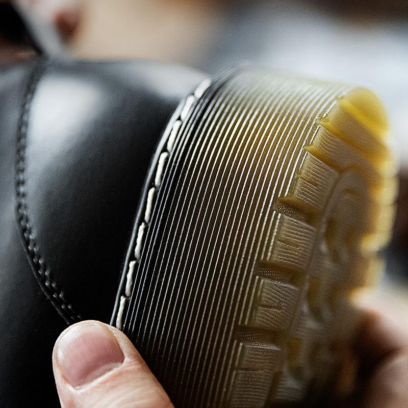 馬登男鞋新款馬丁靴工裝鞋低幫百搭英倫大頭休閑皮鞋潮鞋子-Retro's Wear