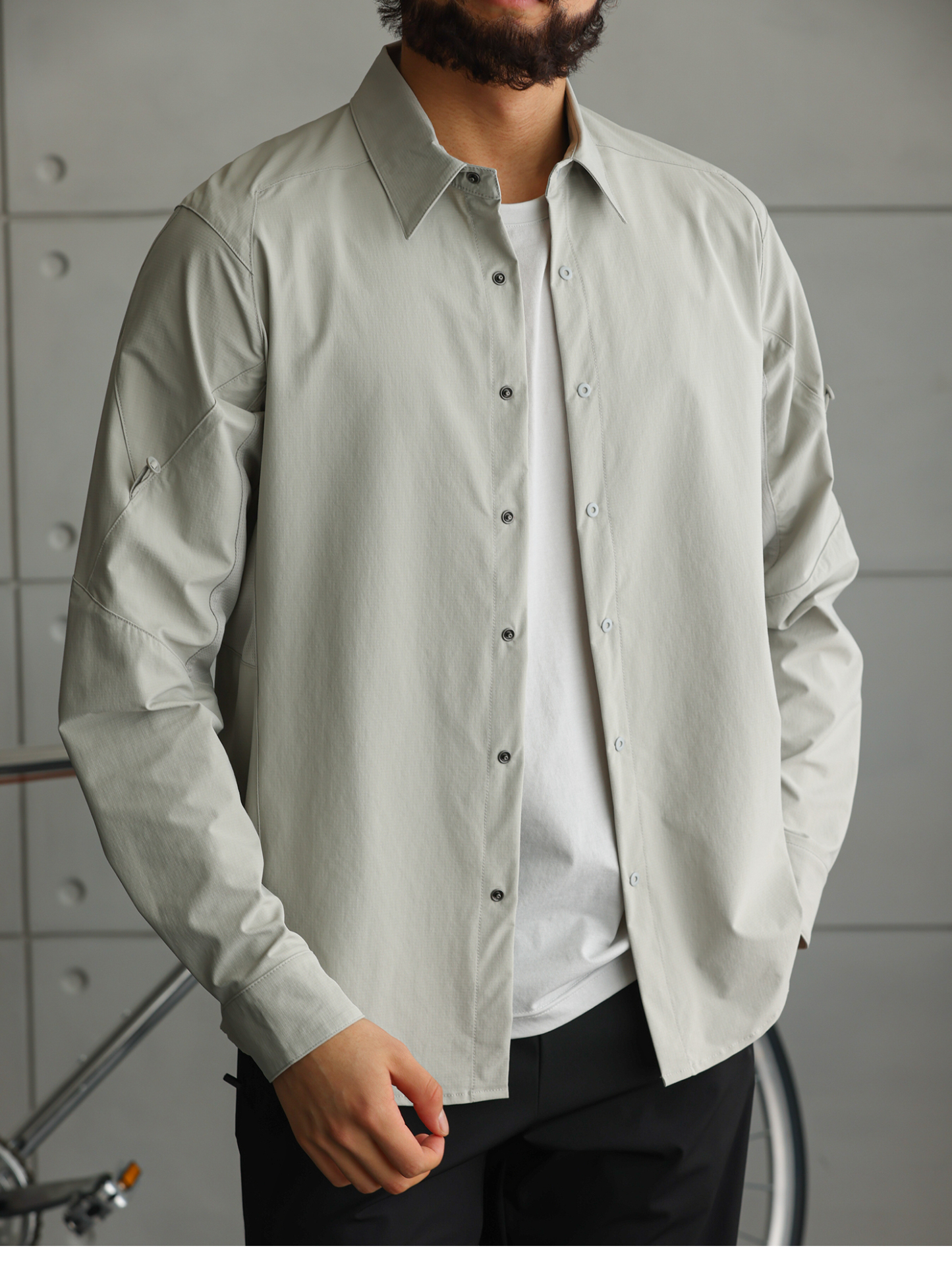 【都市輕旅】多場景速乾透氣通勤運動襯衫休閒商務襯衣男