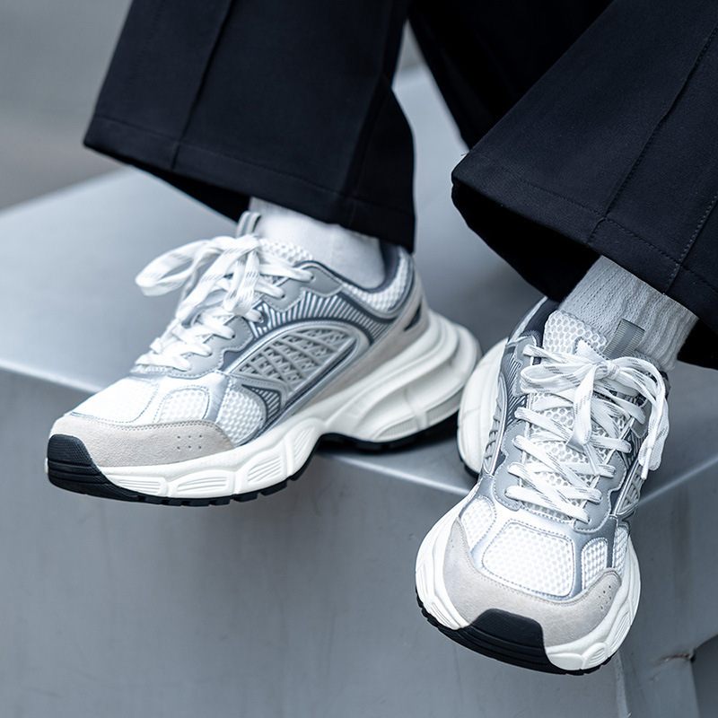 MRA太空系列慢跑老爹鞋男夏季透氣網面運動鞋復古增高厚底休閒鞋-Retro's Wear