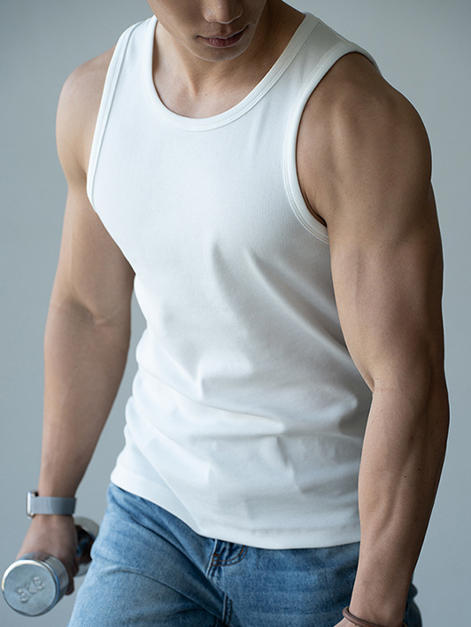 坑條羅紋肌理透氣抗皺T恤男士2025夏季新款通勤休閒高彈健身上衣