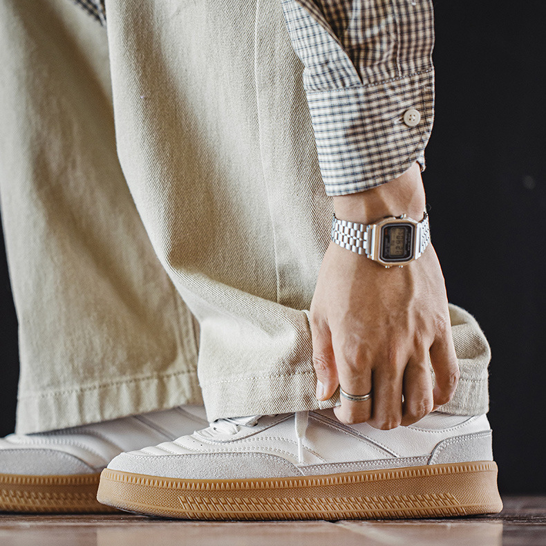 MRA改良足球板鞋男款秋季運動休閒阿甘小白鞋平底通勤翻蓋德訓鞋