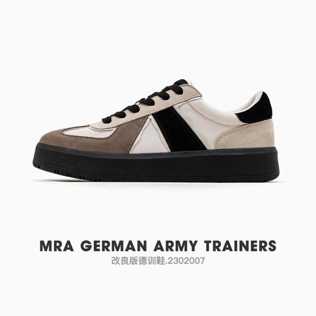 Mr.A厚底德訓鞋男鞋春季百搭休閑板鞋透氣小白鞋潮鞋-Retro's Wear