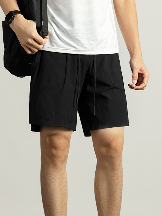 【防水速幹】網紋提花肌理感男士短褲夏季戶外冰感運動五分褲