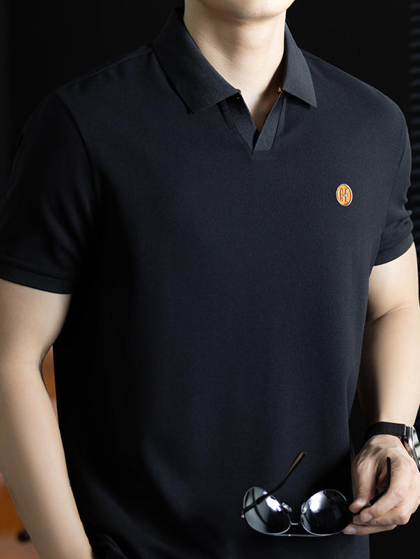 「立體刺繡」冰絲蜂窩透氣速幹男士POLO衫短袖抗菌商務鬆弛保羅衫