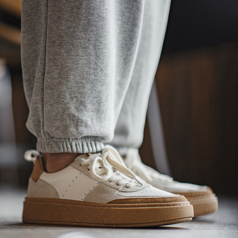 復古小眾板鞋夏新款低幫休閒透氣滑板鞋厚底增高百搭小白鞋男-Retro's Wear