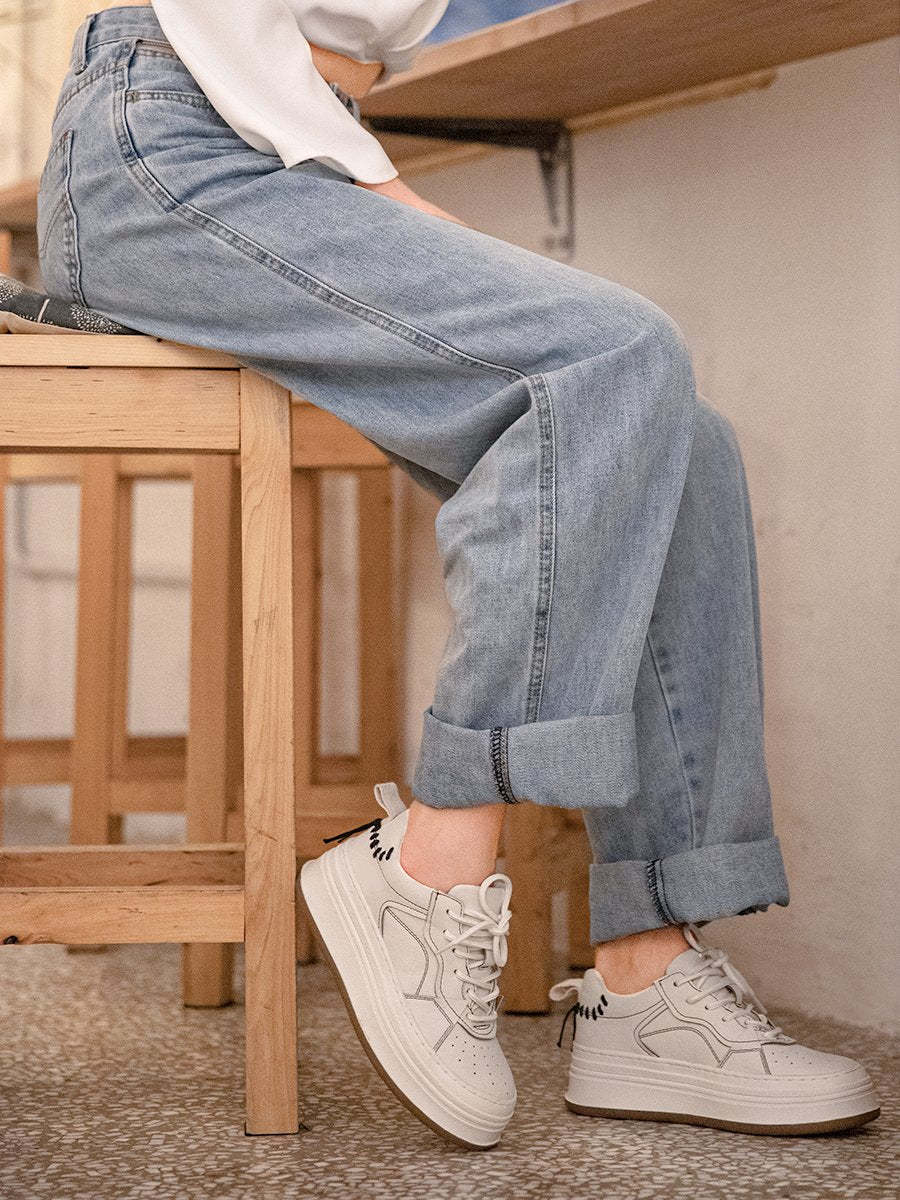 地心引力Gravity 「天空之境」新款厚底板鞋女休閑小白鞋情侶男鞋-Retro's Wear