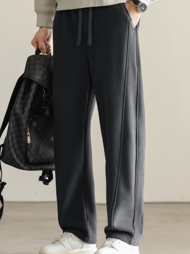 秋冬季寬鬆運動衛褲男士2025秋季美式高街直筒垂感男褲子