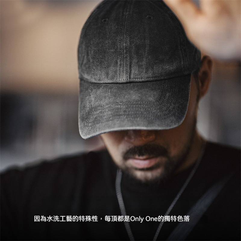 陳桂林同款磨毛棒球帽美式休閒水洗做舊可調節鴨舌帽男女-Retro's Wear