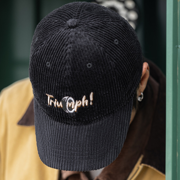 MRA可調節彎簷燈芯絨棒球帽大頭圍卡其色軟頂鴨舌深帽子男女