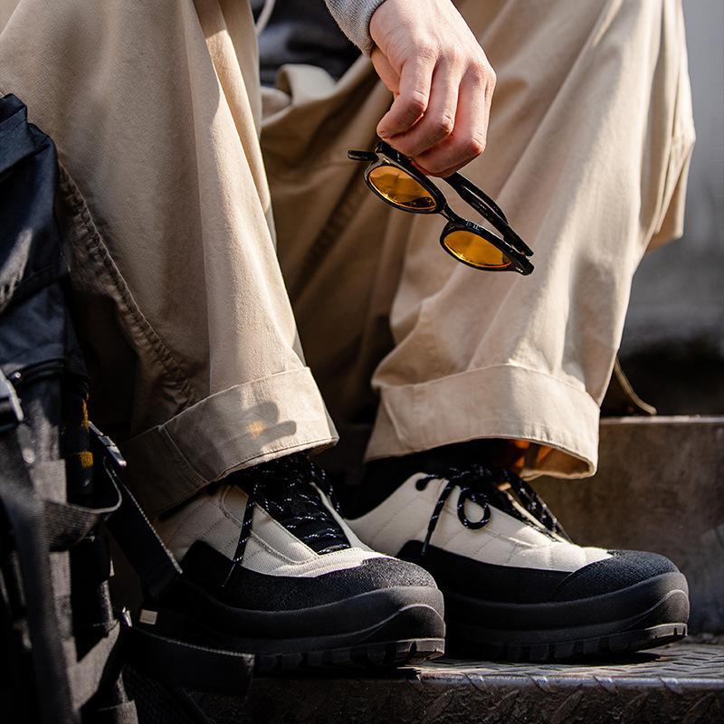 厚底戶外風工裝鞋男春季2023新款山系登山鞋運動休閑INS-Retro's Wear